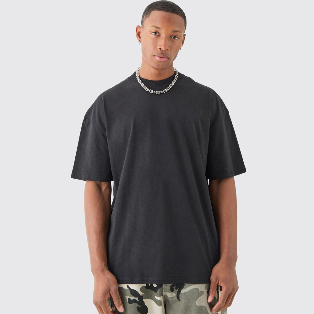 versized Floral Line Drawing Scuba T-shirt